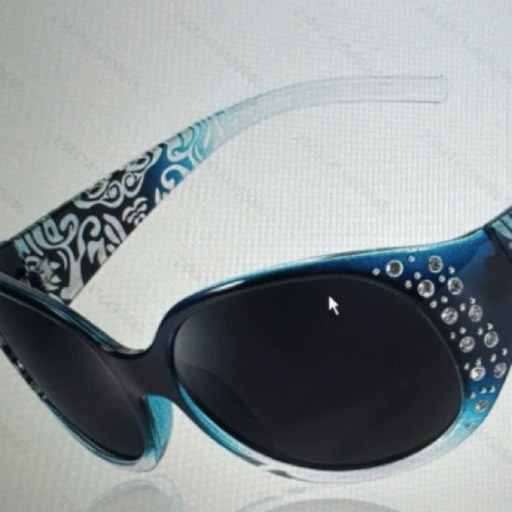 Elegant Black and Blue Patterned Sunglasses